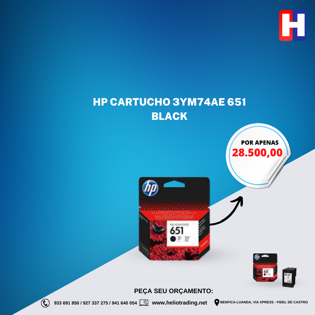 HP CARTUCHO 3YM74AE 651 BLACK