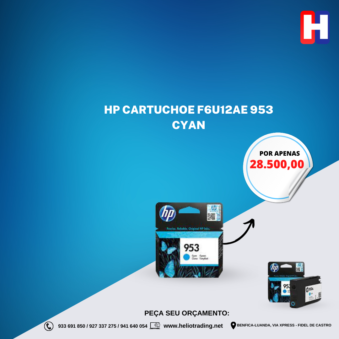 HP CARTUCHOE F6U12AE 953 CYAN