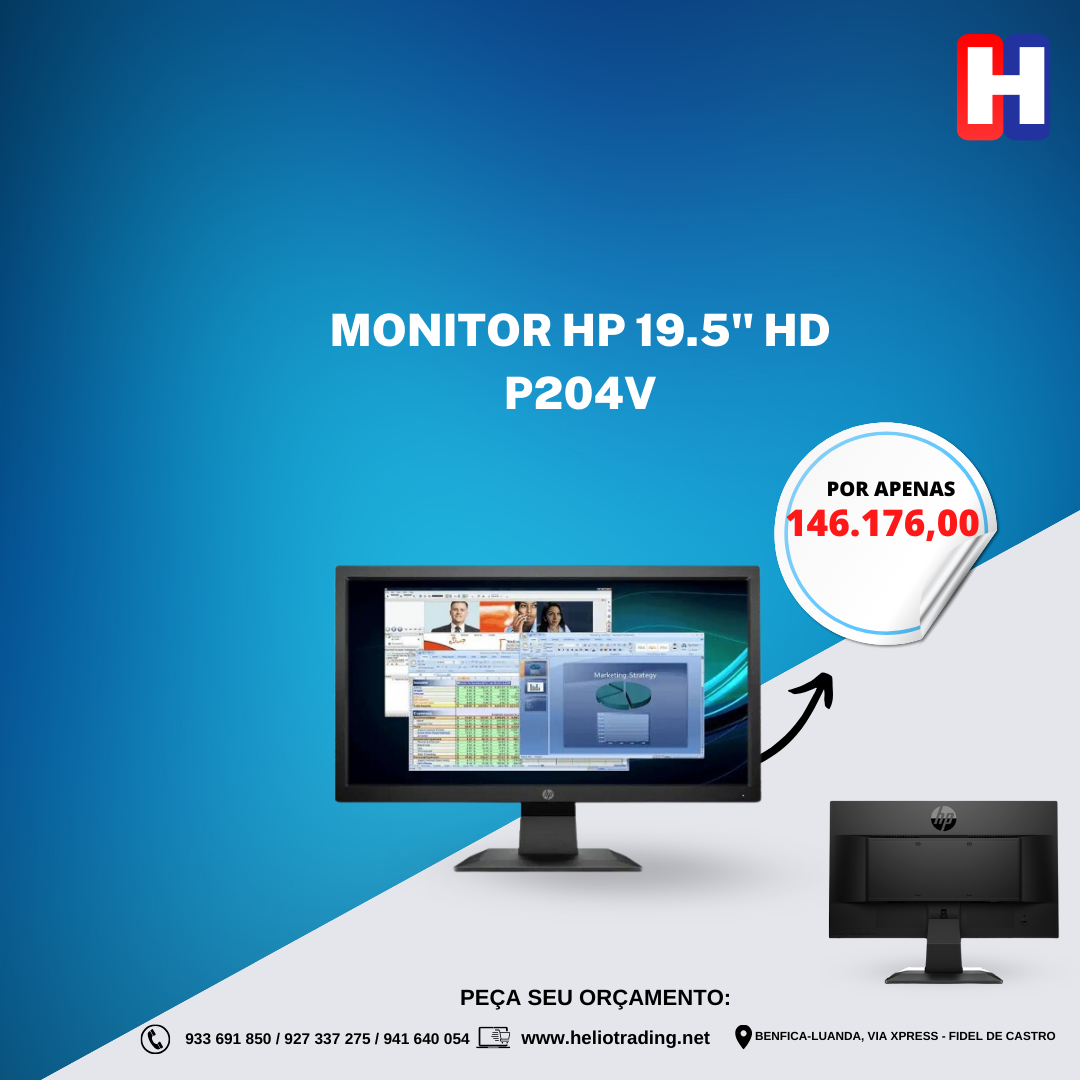 MONITOR HP 19.5  HD P204V