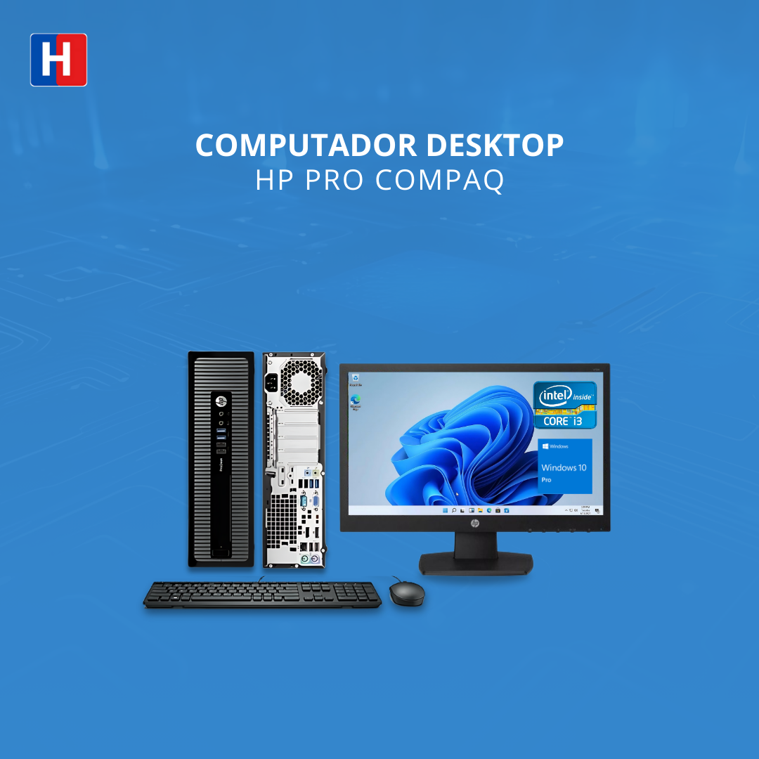 COMPUTADOR HP PRO COMPAQ – INTEL CORE i3 (3220U) 4GB.RAM + 250GB.HDD. WINDOWS 10 PRO