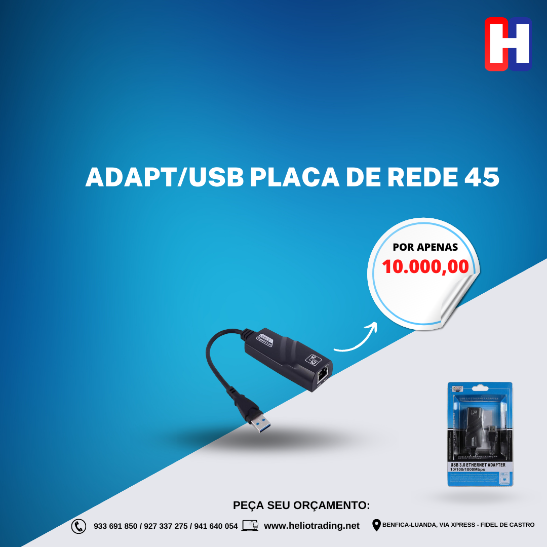 ADAPT/USB PLACA DE REDE 45