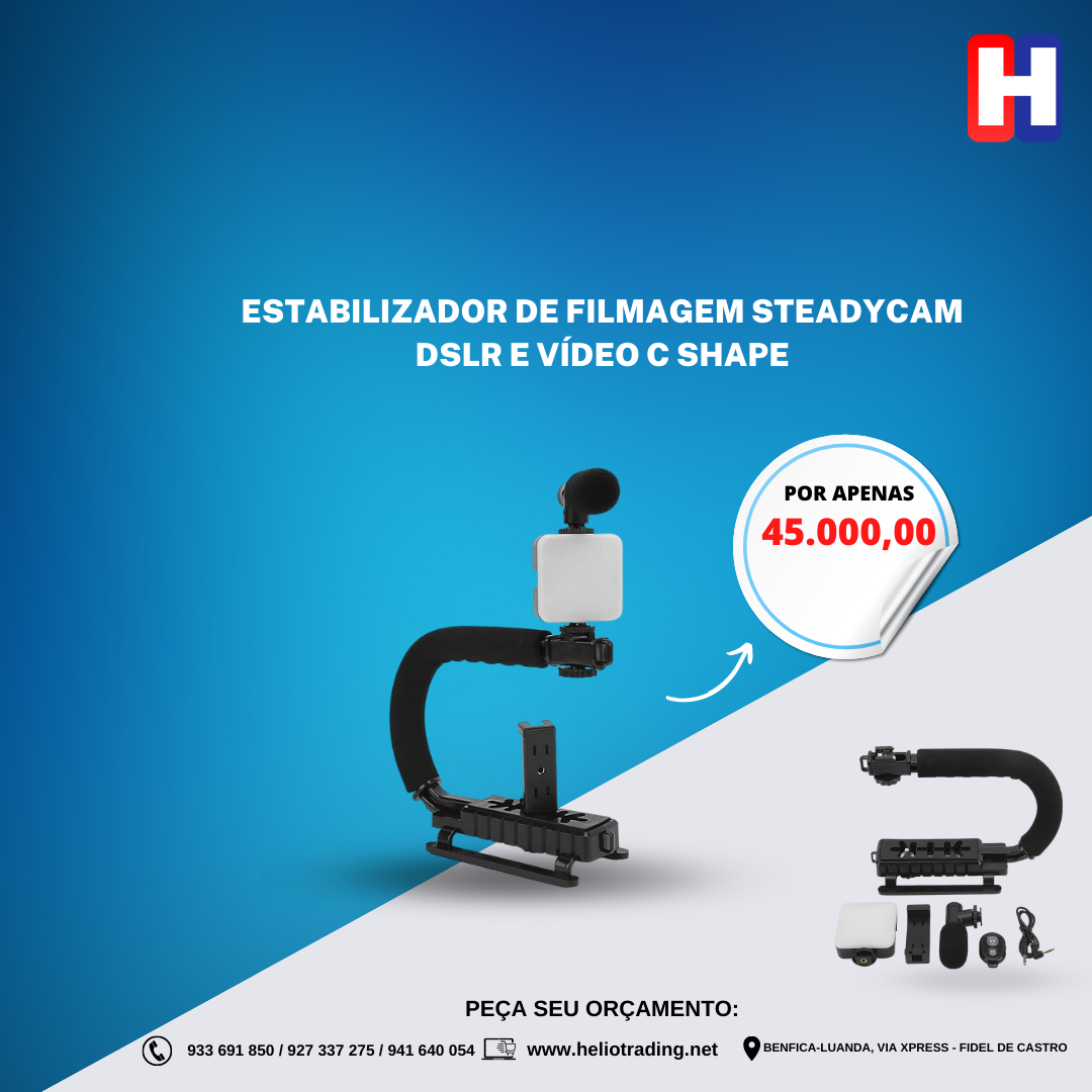 ESTABILIZADOR DE FILMAGEM STEADYCAM DSLR E VÍDEO C SHAPE