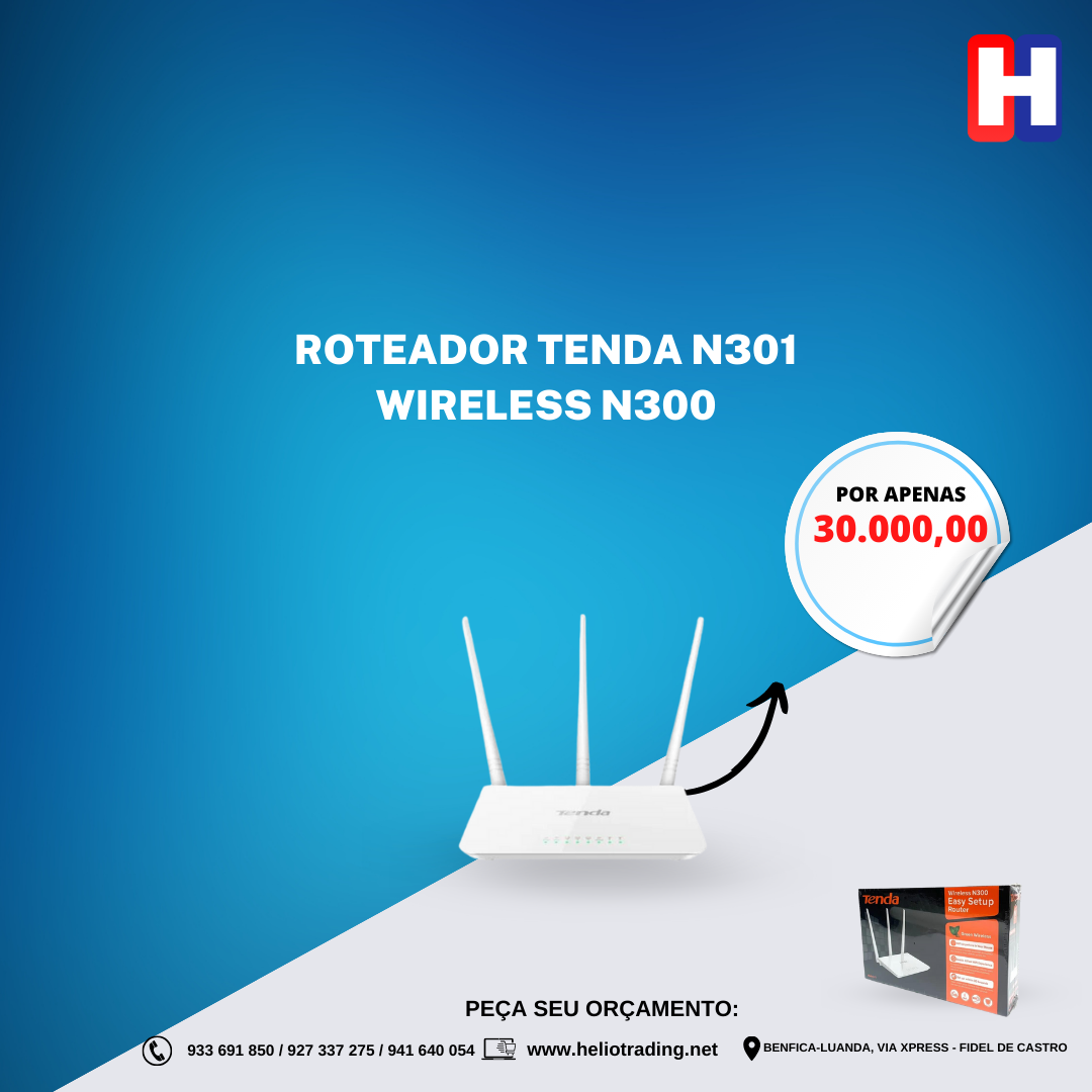 Roteador TENDA N301 Wireless N300