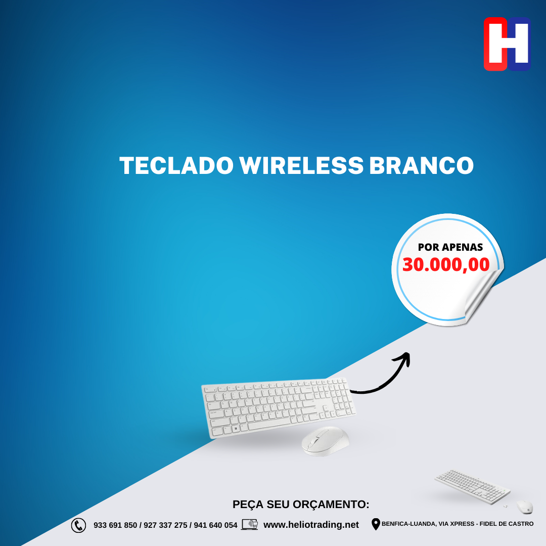 TECLADO WIRELESS BRANCO