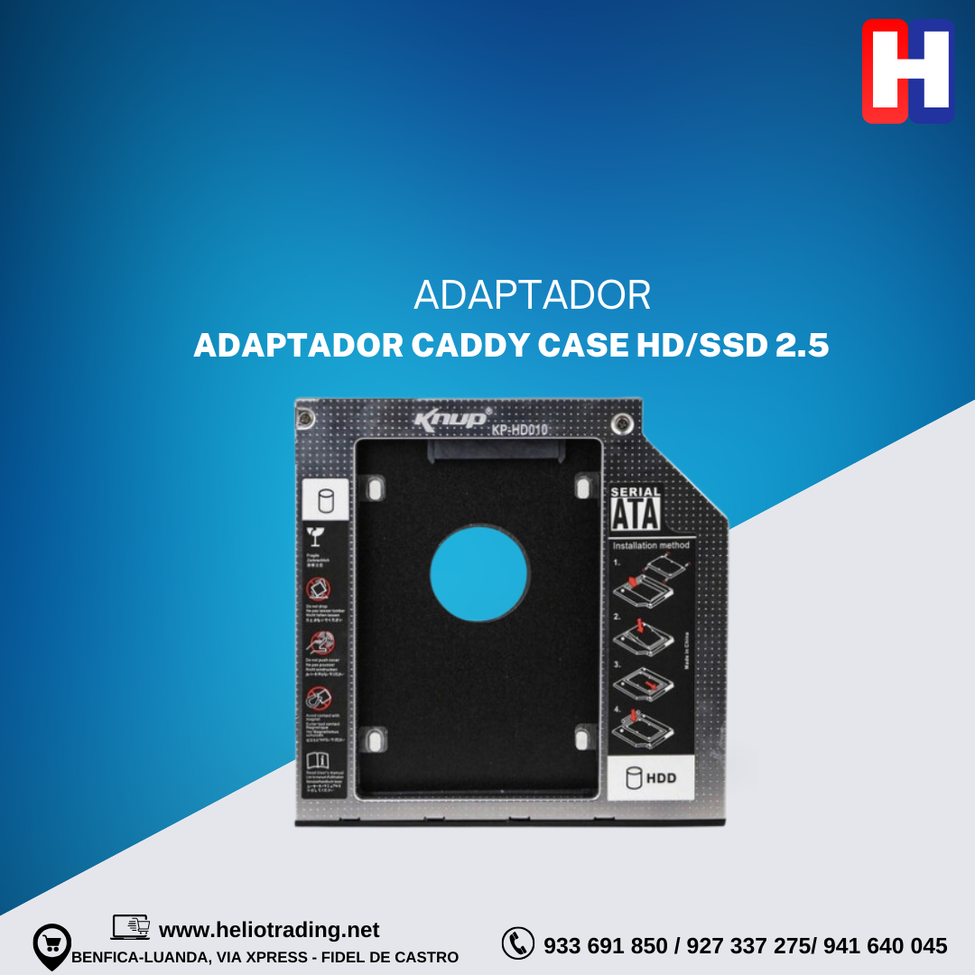 ADAPTADOR CADDY CASE HD/SSD 2.5