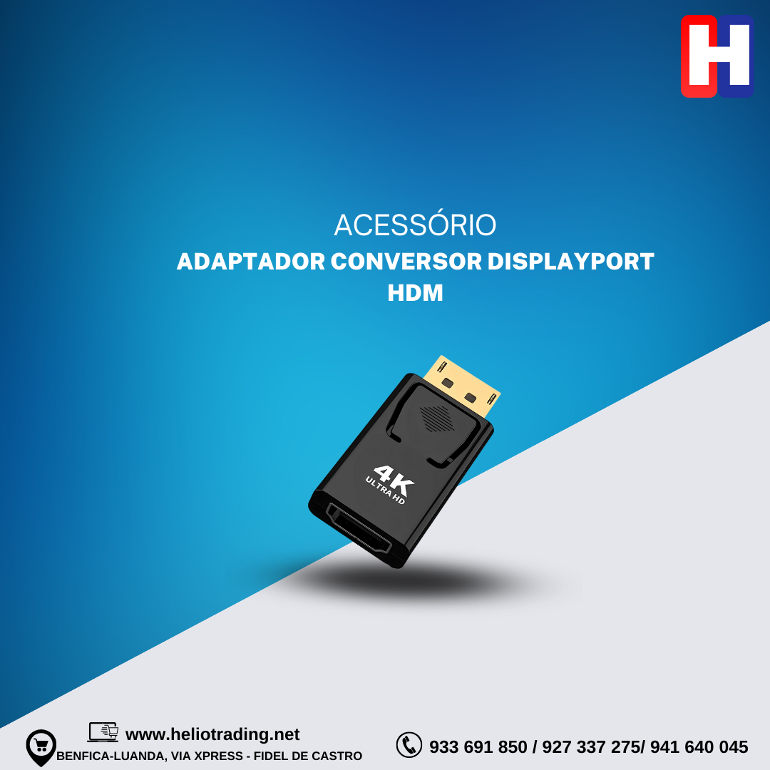 ADAPTADOR CONVERSOR DISPLAYPORT HDMI