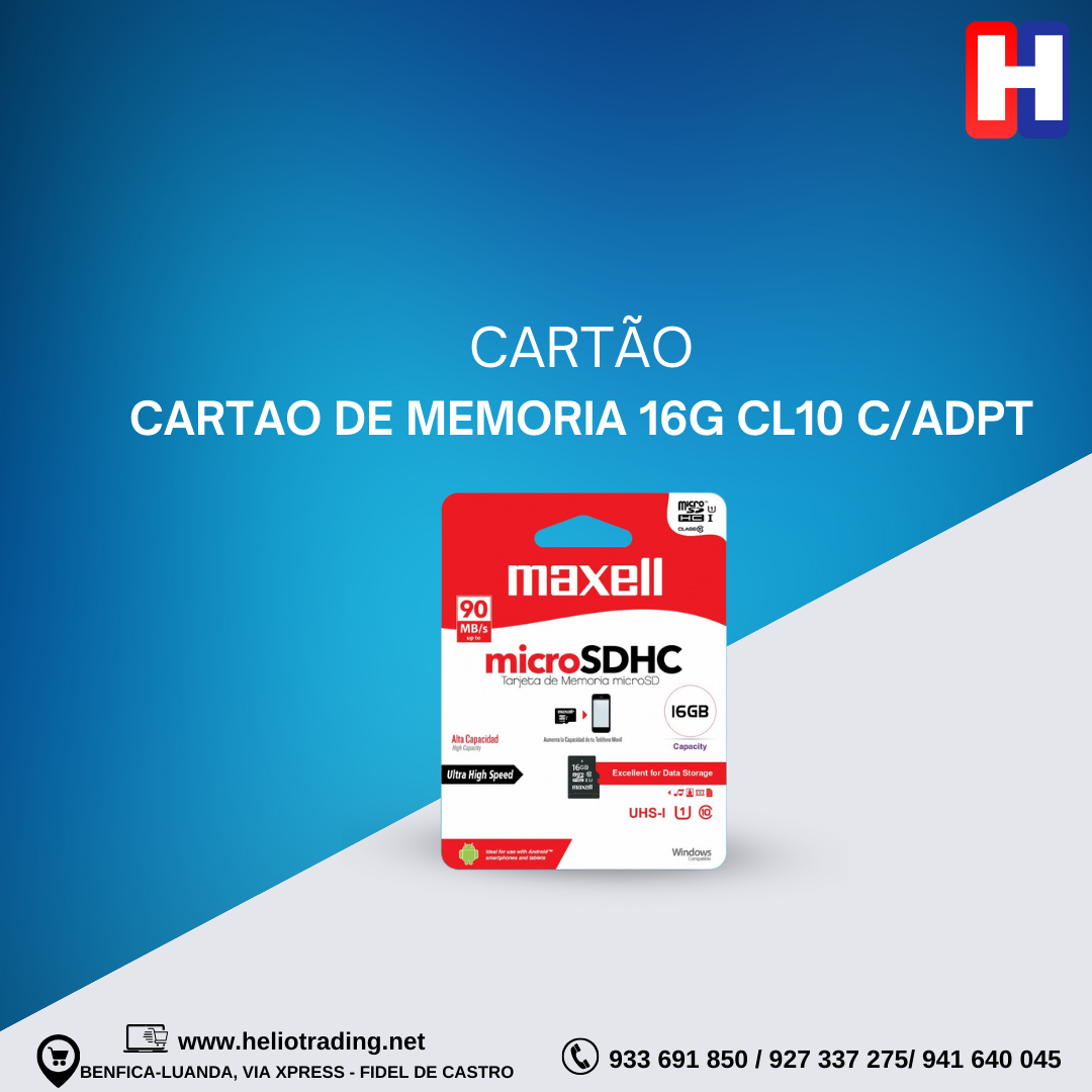 CARTAO DE MEMORIA 16G CL10 C/ADPT