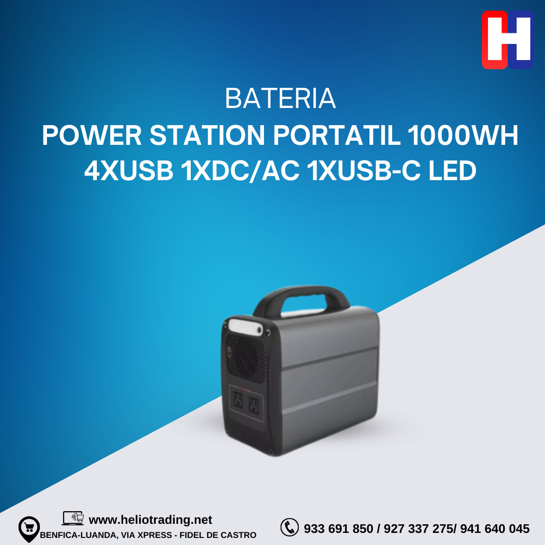 POWER STATION PORTATIL 1000WH 4XUSB 1XDC/AC 1XUSB-C LED