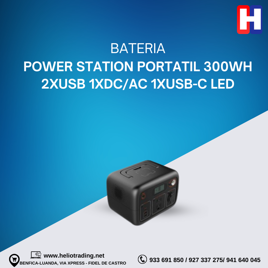 POWER STATION PORTATIL 300WH 2XUSB 1XDC/AC 1XUSB-C LED