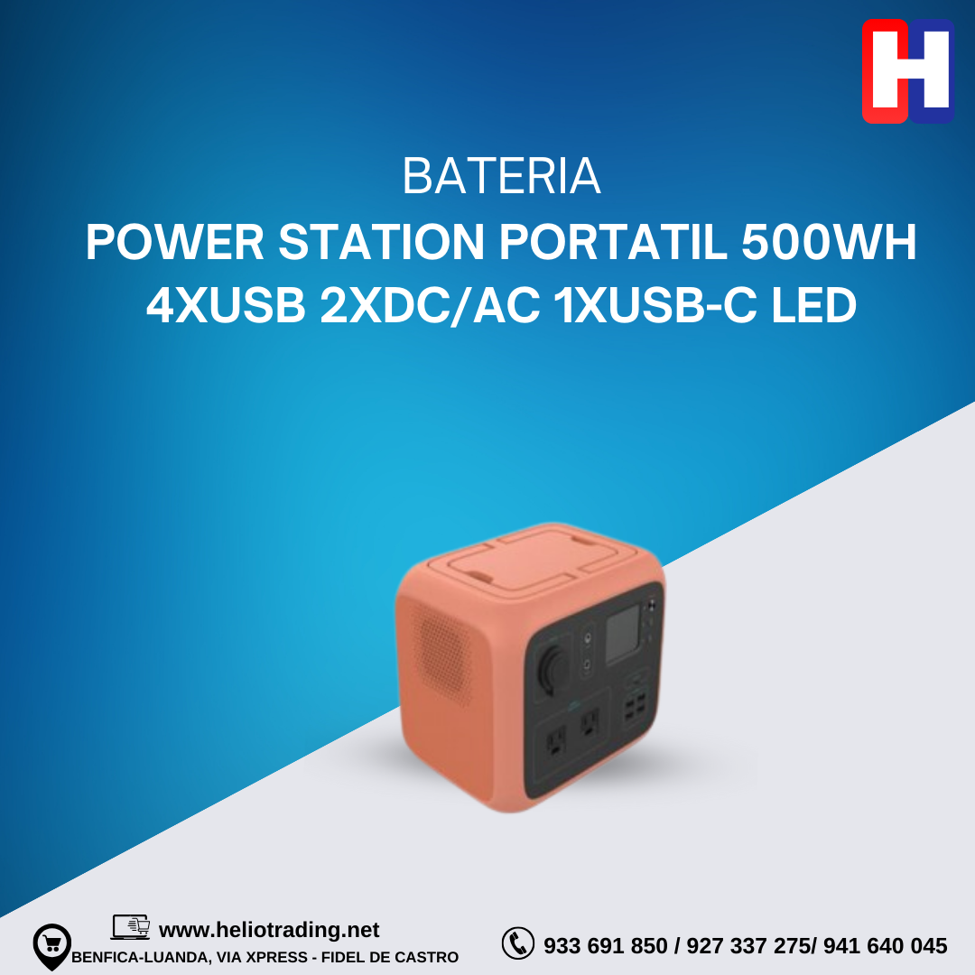 POWER STATION PORTATIL 500WH 4XUSB 2XDC/AC 1XUSB-C LED