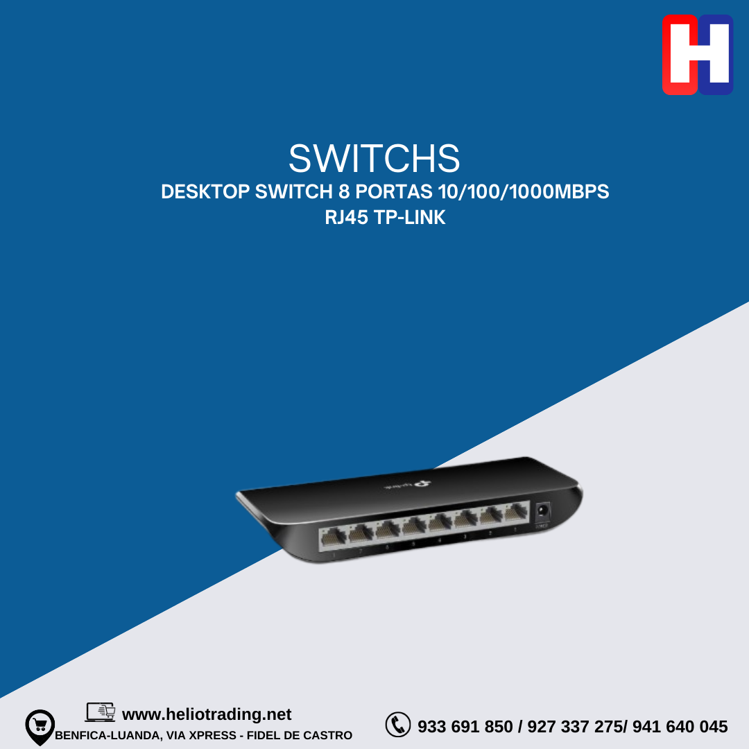 DESKTOP SWITCH 8 PORTAS 10/100/1000Mbps RJ45 TP-LINK