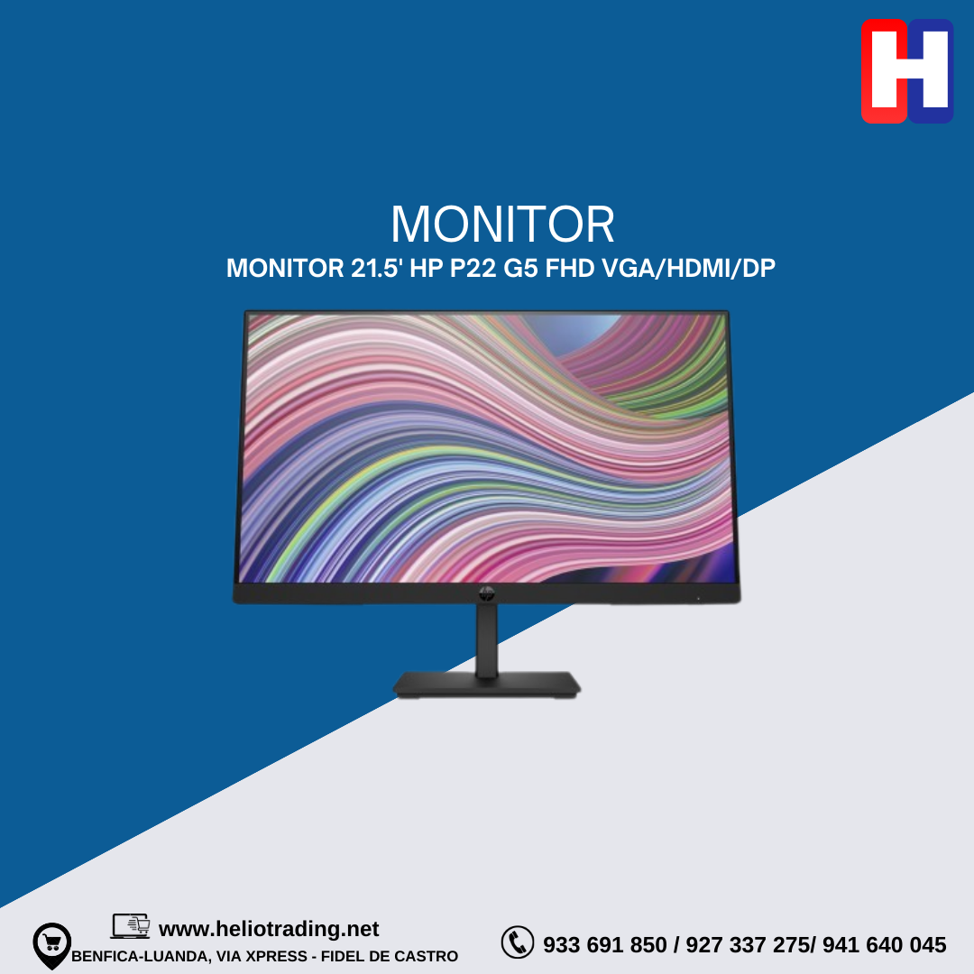 MONITOR 21.5′ HP P22 G5 FHD VGA/HDMI/DP