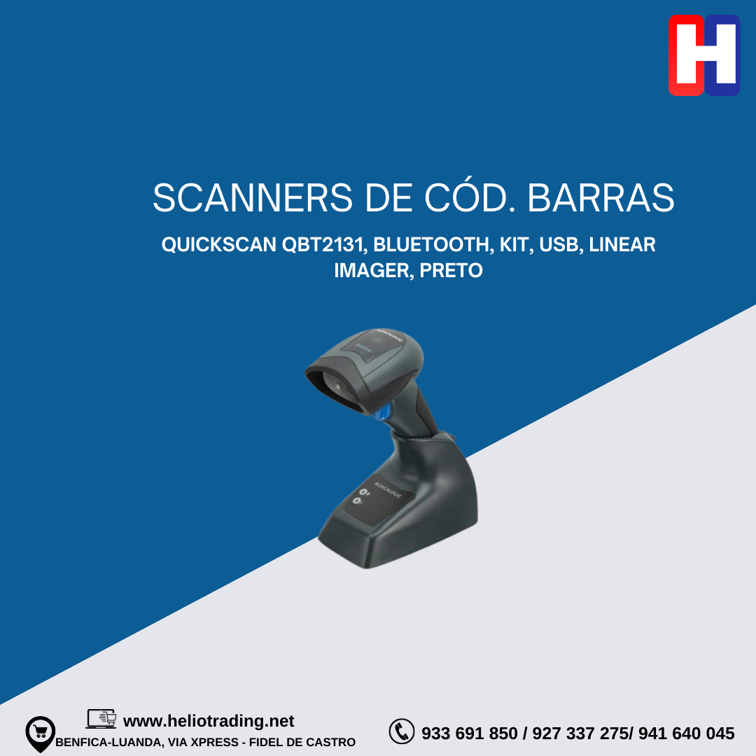 QUICKSCAN QBT2131, BLUETOOTH, KIT, USB, LINEAR IMAGER, PRETO