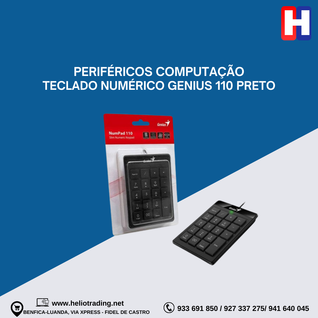 TECLADO NUMÉRICO GENIUS 110 PRETO